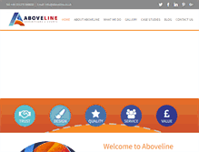 Tablet Screenshot of aboveline.co.uk